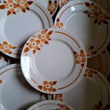 Suite de 21 assiettes au pochoir