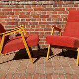 Pair of red armchairs Interier Praha