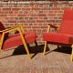 Paire de fauteuils rouge Interier Praha
