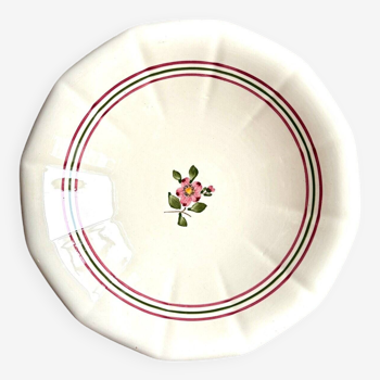 Sarreguemines cap dish in enamelled earthenware, "Armelle" service