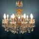 Grand lustre en cristal, Italie, années 1950