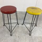 Pair of mid century industrial stools, 1950s