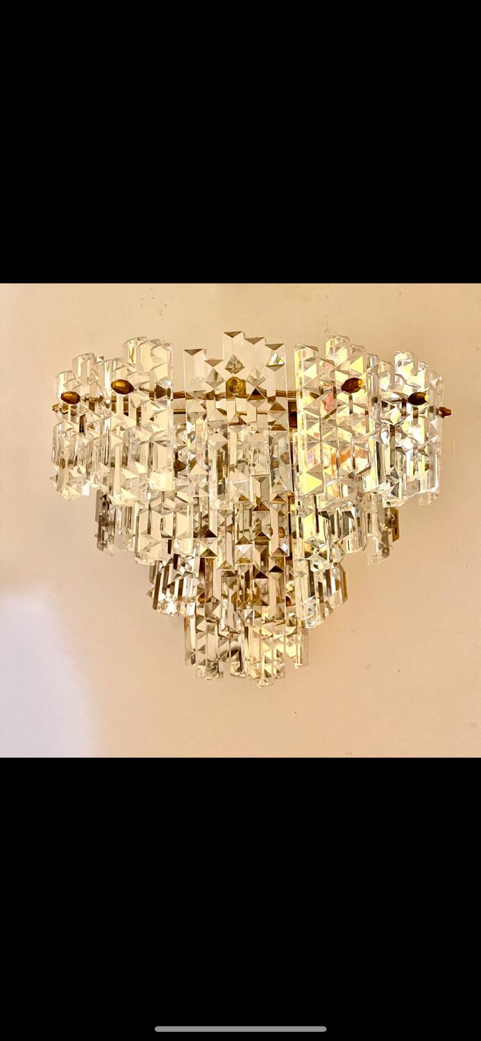 Pair of Kinkeldey 4-tier wall lights, 1970