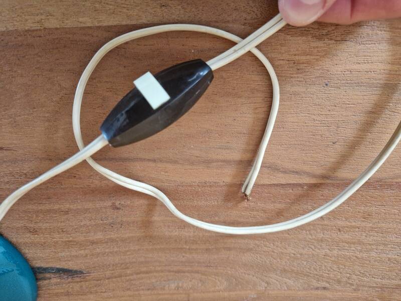 Green ceramic lamp base