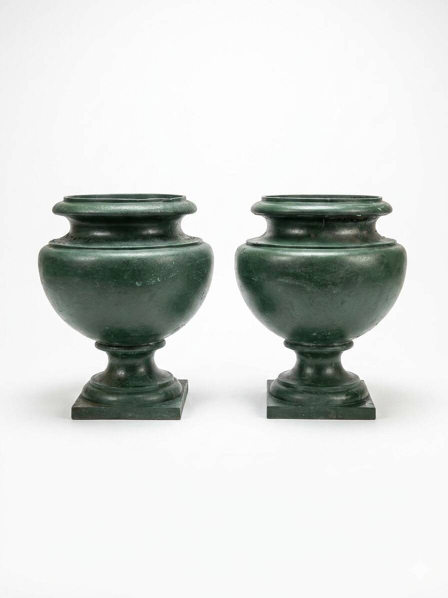 Paire de vases medicis en fonte du XIXème
