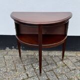 Vintage mahogany half-moon console