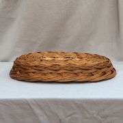 Vintage oval-shaped wicker basket