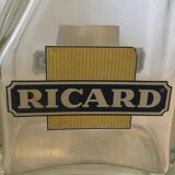 Ricard glass decanter white logo blue cartridge yellow background
