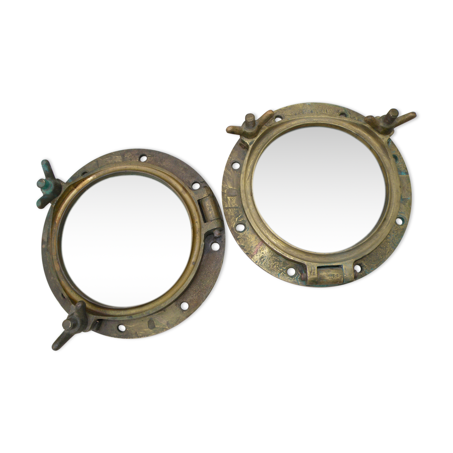 Two large windows complete old ship