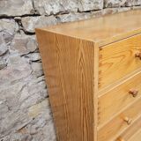 Comode en pin 1980 tenon mortaise