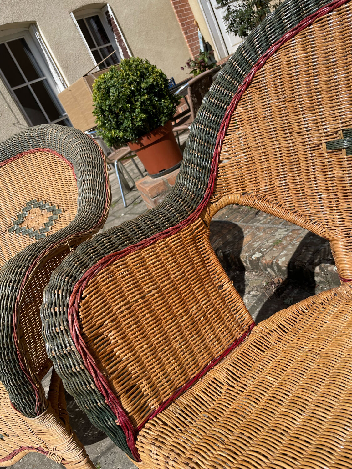 Vintage rattan garden furniture