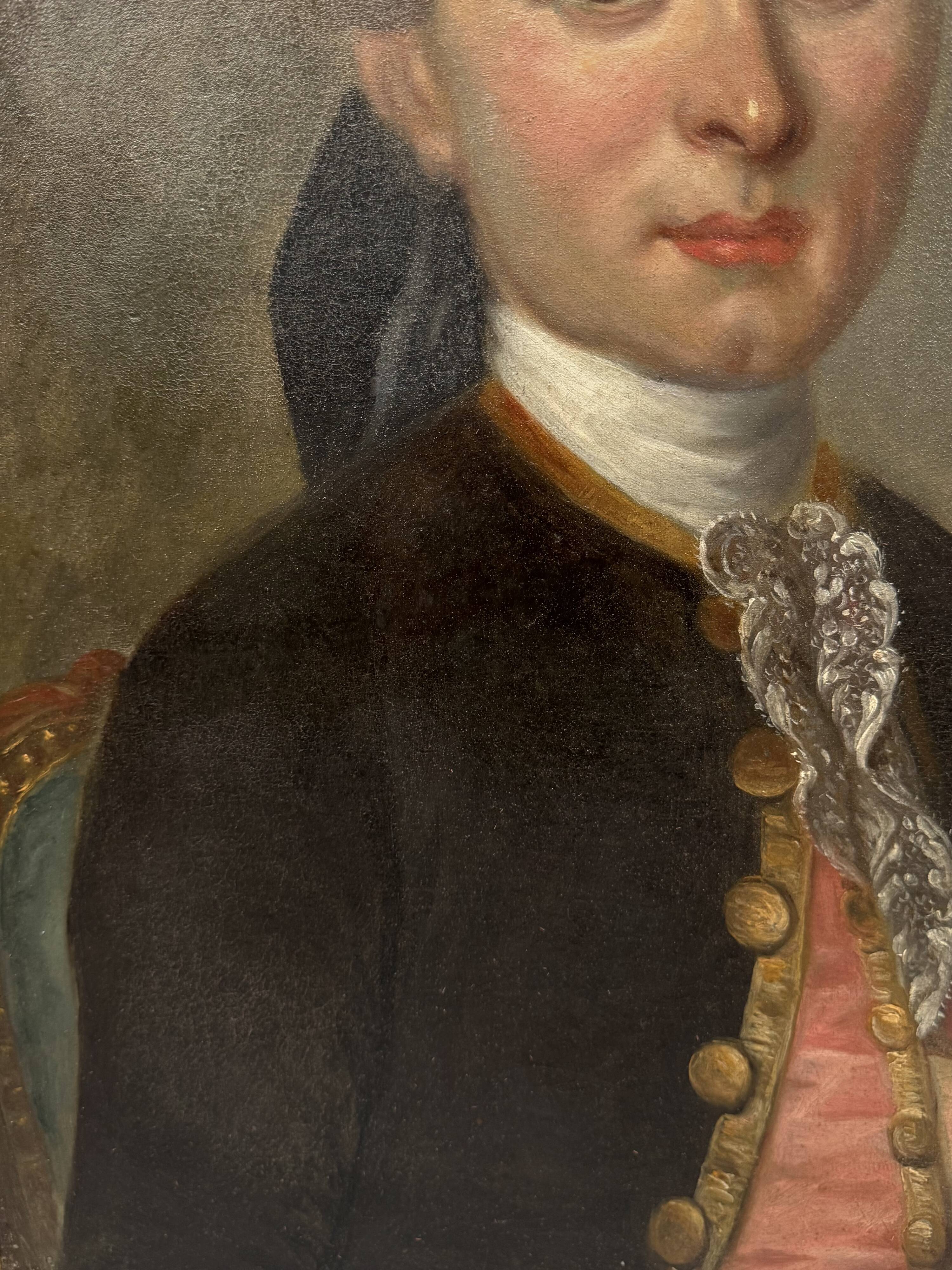Portrait d’un aristocrate, école française 1760-1785