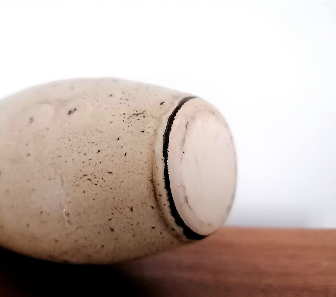 Speckled ceramic vase
