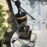 Bronzed ceramic lamp base