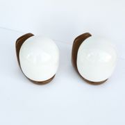 Pair of wall lamps, type Ł-1, designed by K. Łaszkiewicz, W. Kościan, Poland, 1980s