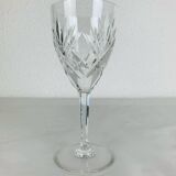 6 large Chantilly model stemmed glasses from Saint Louis, crystal, water or wine