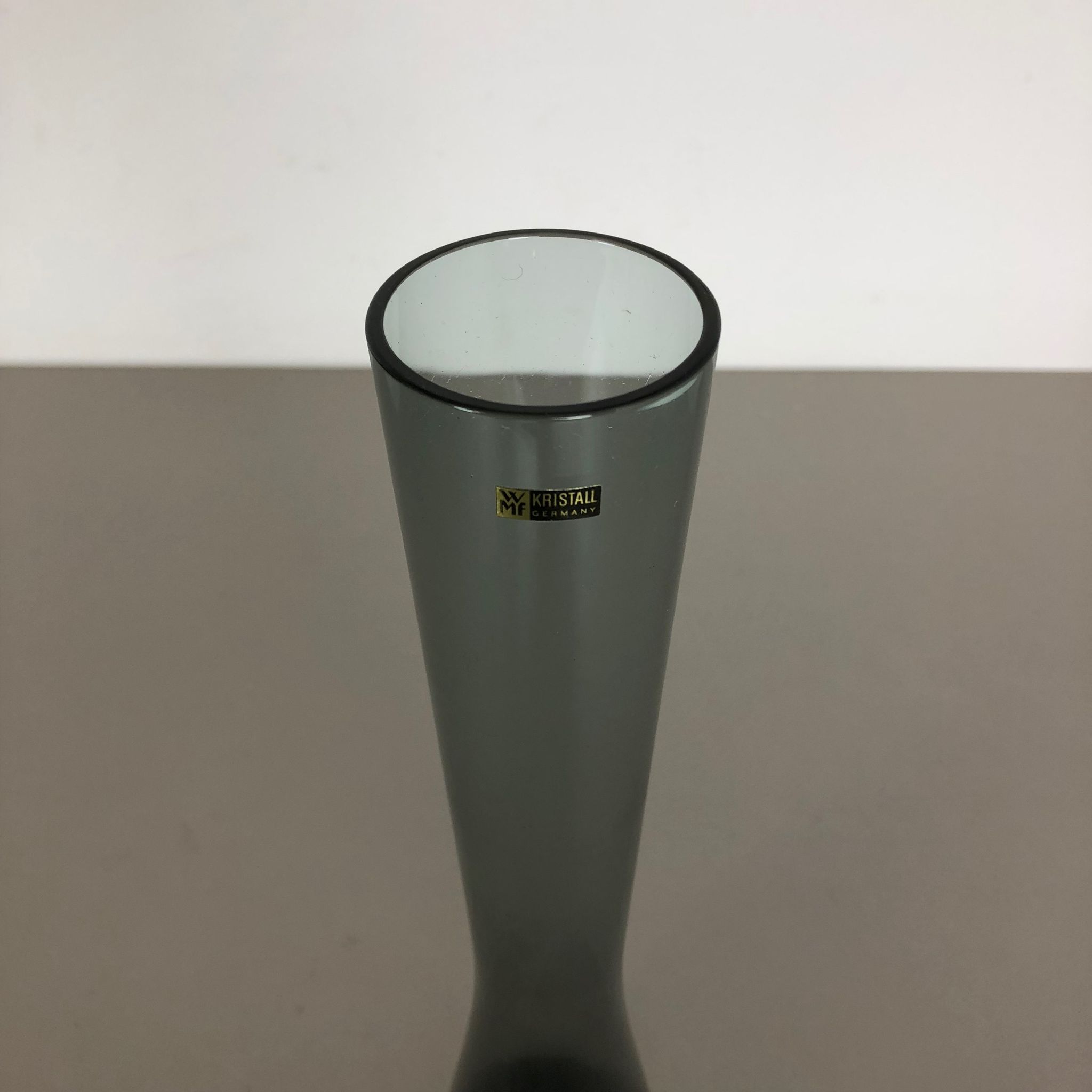 Large Vintage 1960s Turmalin Vase by Wilhelm Wagenfeld for WMF, Germany Bauhaus