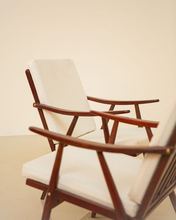 Paire de fauteuils Boomerang par Thonet 60's