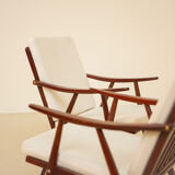 Pair of Boomerang armchairs by Thonet 60's