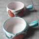 Pair of large Vallauris ceramic skillets