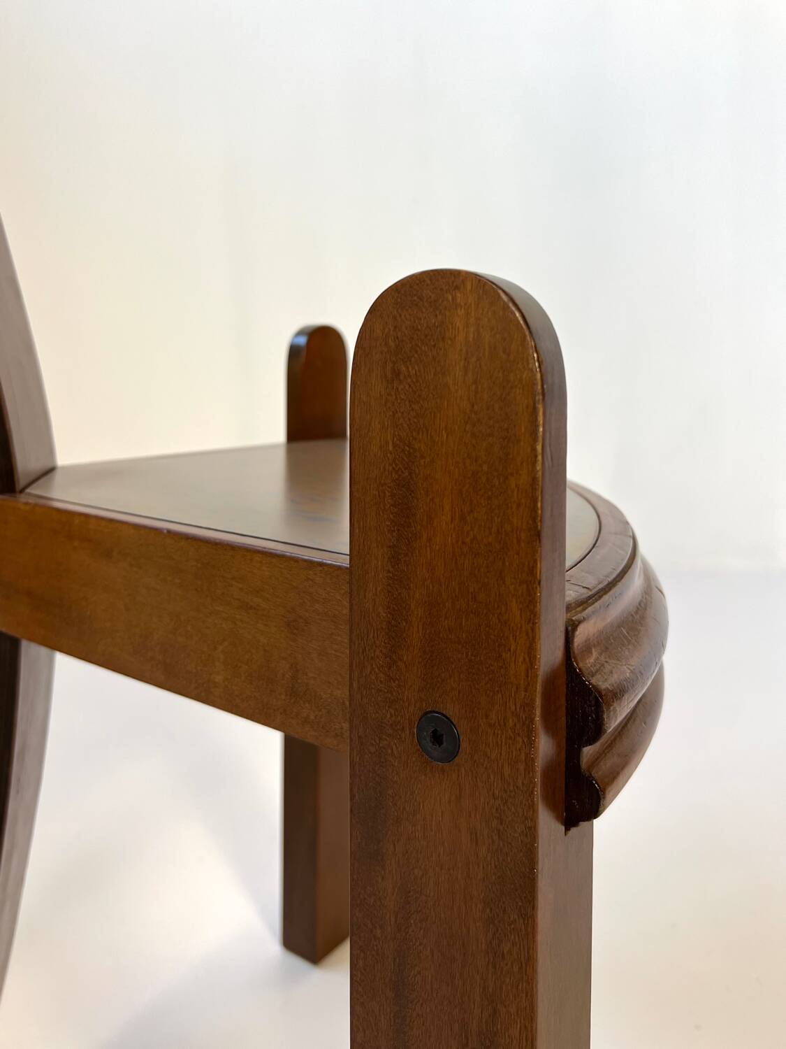 Vintage handmade chairs with curved wood