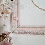 Old pink wooden frame