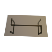 Metal chrome and smoked glass coffee table