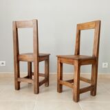 Antique chairs in solid walnut