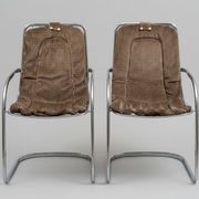 2 vintage designer chairs from the 70s in the style of Willy Rizzo, space age.