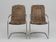 2 vintage designer chairs from the 70s in the style of Willy Rizzo, space age.