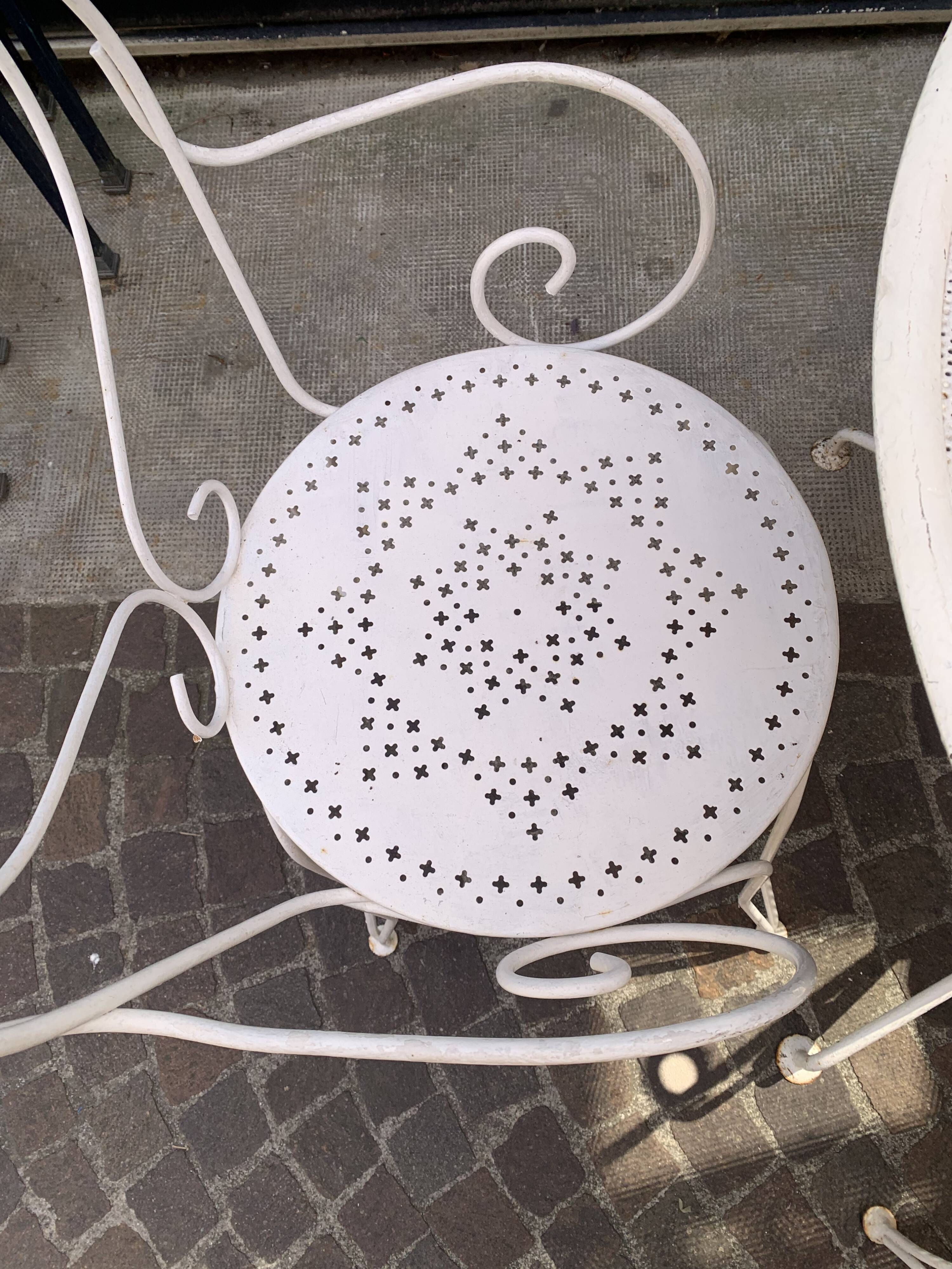 Wrought iron garden set 1960s