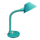 Lampe de bureau articulée Aluminor verte galet 1970.