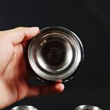 6 coupelles à glace sur pied en inox service à dessert vintage