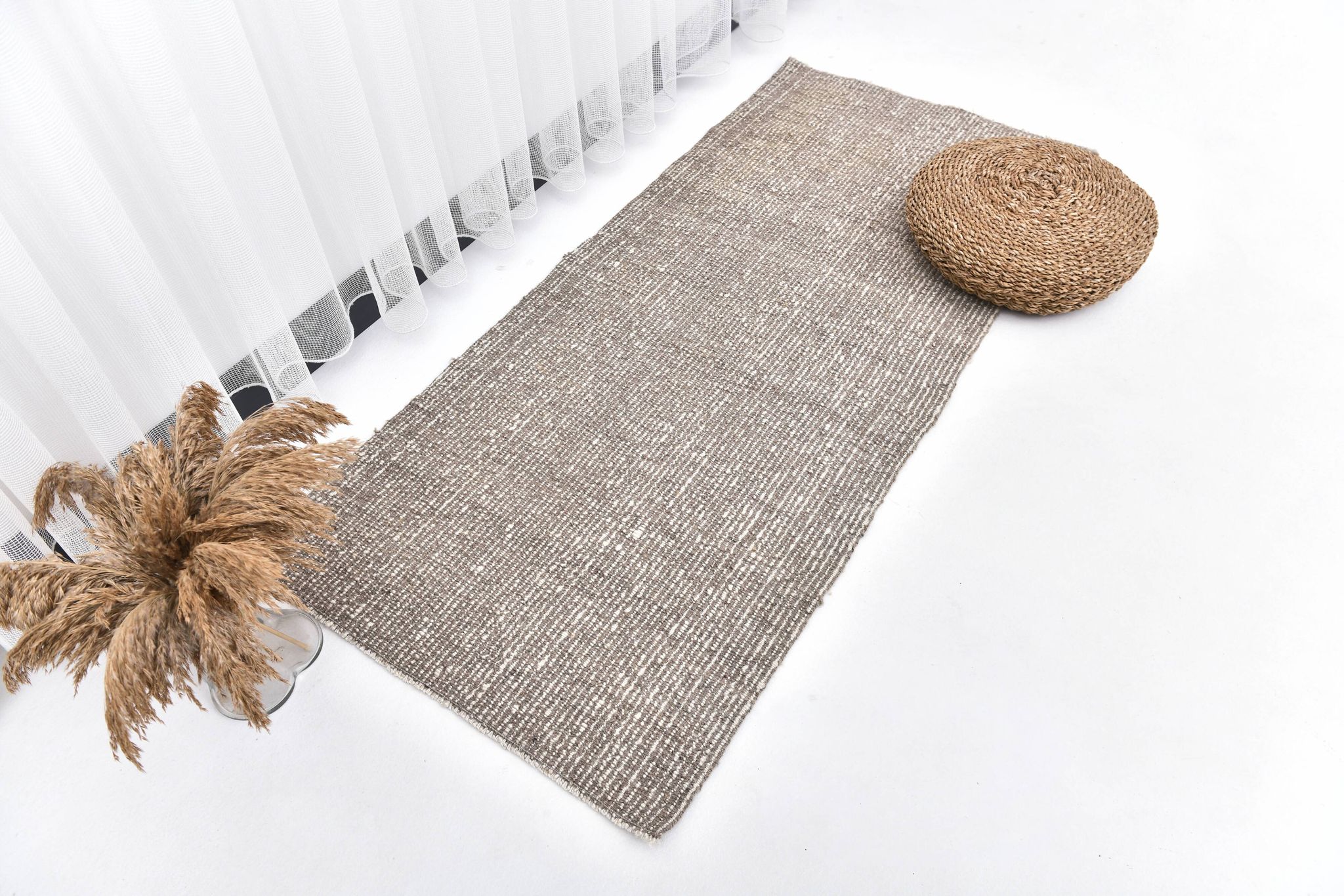 Small beige kilim, kilim runner rug 70x160 cm , door mat kilim rug