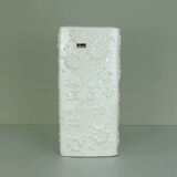 Vintage west german scheurich kosmos vase white glaze sputnik pattern model 263-31