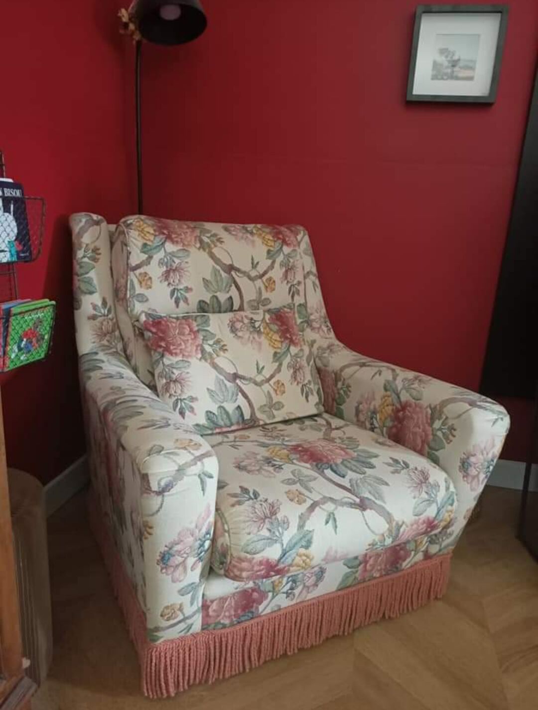 Fauteuil de salon fleuri