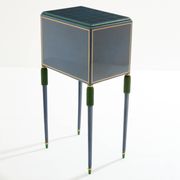 Petit meuble cabinet en hêtre peint de Paul Follot vers 1920