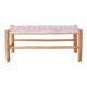 Braided white cream bench