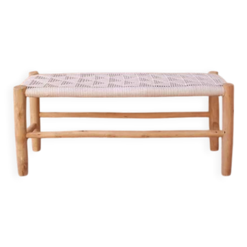 Banc tressé blanc écru