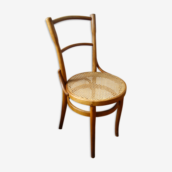 Chaise de bistrot cannée années 60