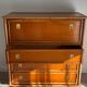 1970s wooden and bamboo sideboard bar cabinet