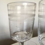 Set de 6 verres rouleau mi-19e