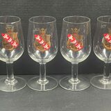 4 beer glasses Champigneulles 70s