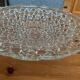 Très belle coupe à fruits 33cm en verre cristal ciselé Ancien Vintage Décoration