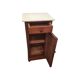 Antique Pine Bedside Table With Marble Top, late 1800s