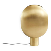 Gold-colored aluminum table lamp, contemporary work.