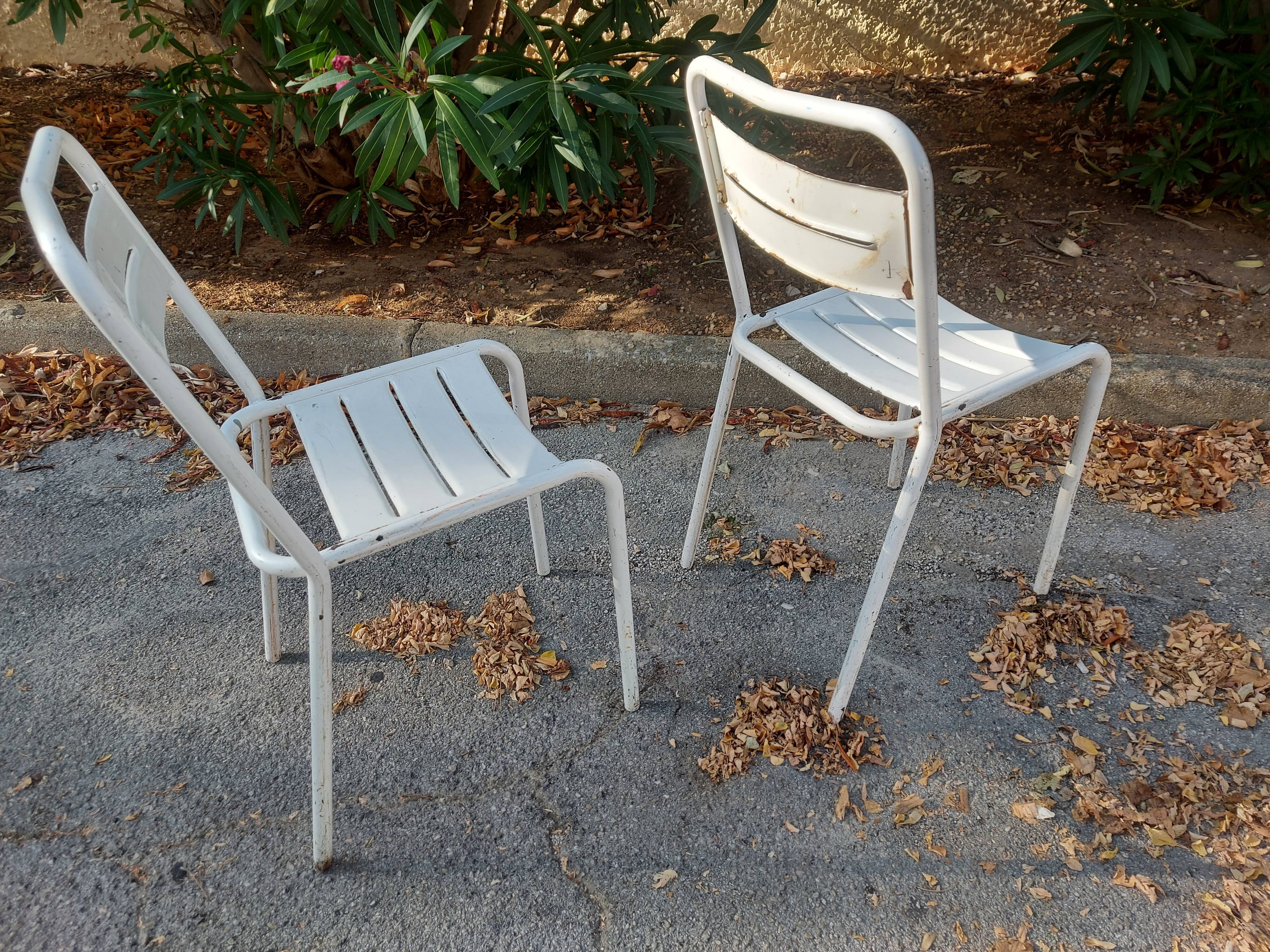 2 Chairs Tolix Garden Chairs