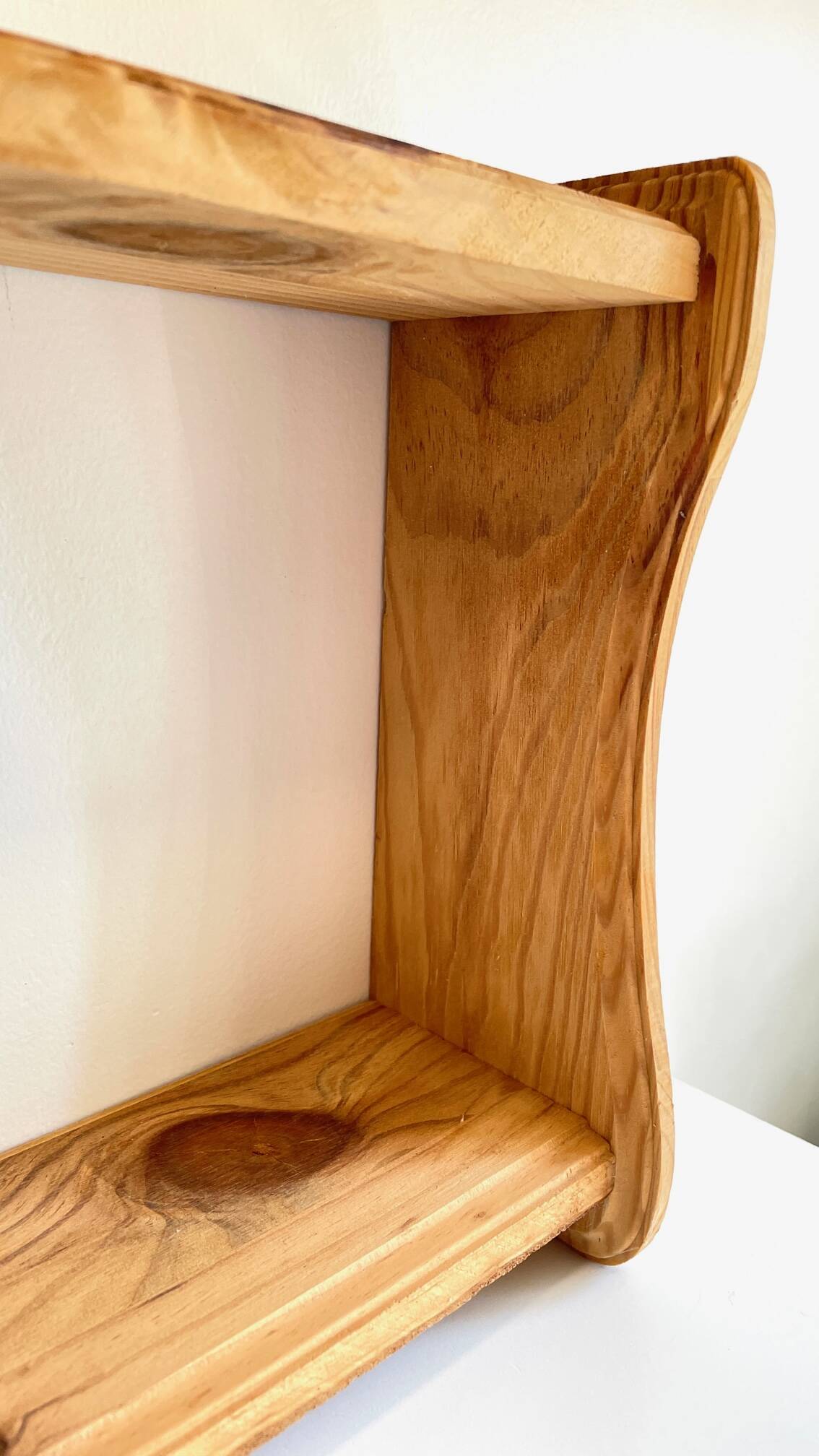 Vintage raw wood shelf