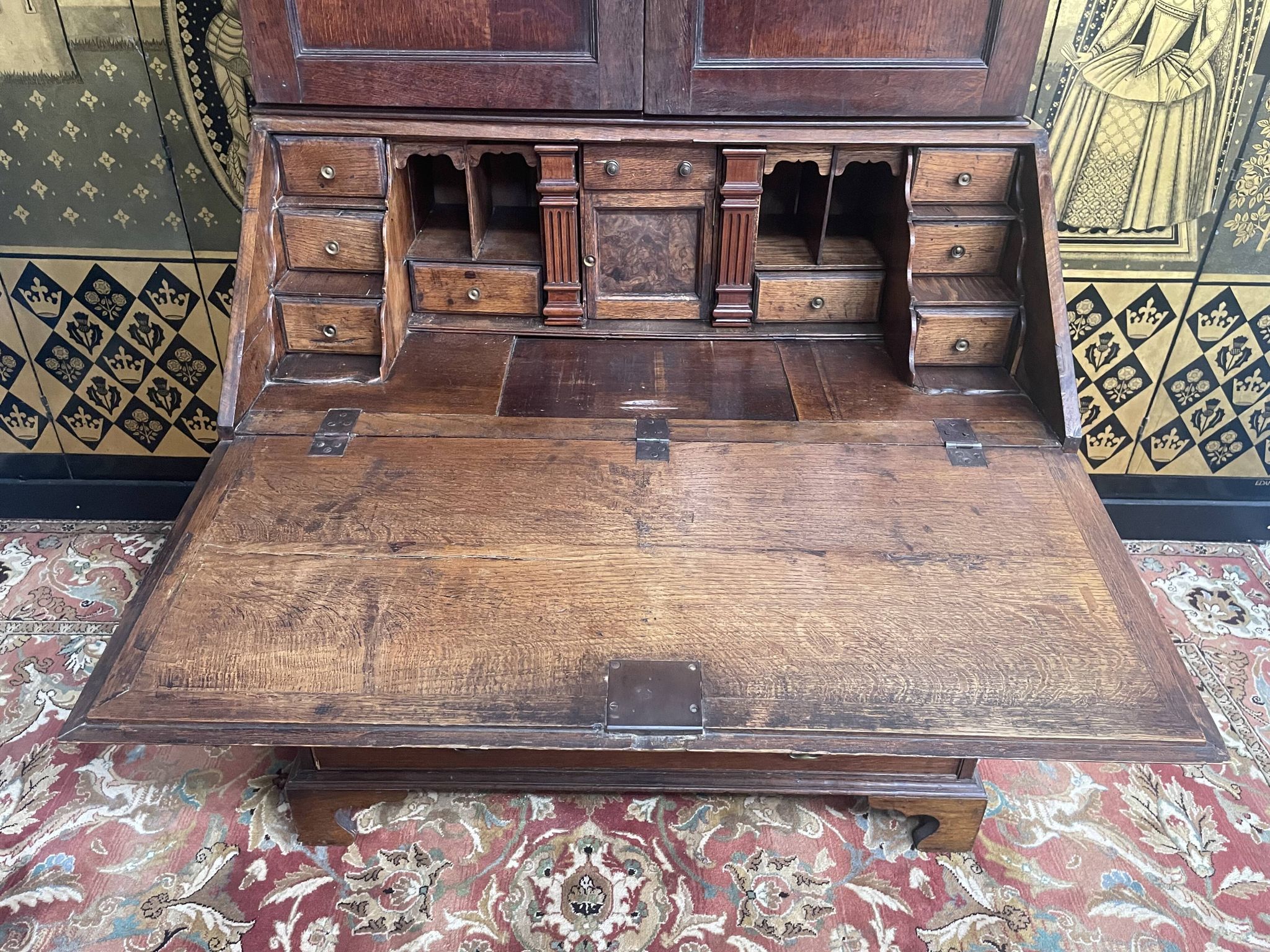 Bureau scriban anglais en chêne 18ème