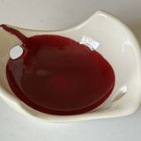 Ceramic empty pocket bowl signed Lude France 1960s